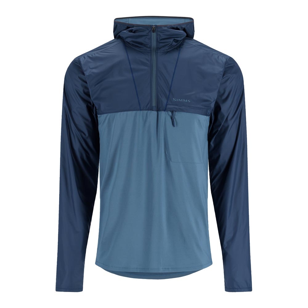 Simms SolarFlex Wind Hoody Men's in Neptune and Midnight